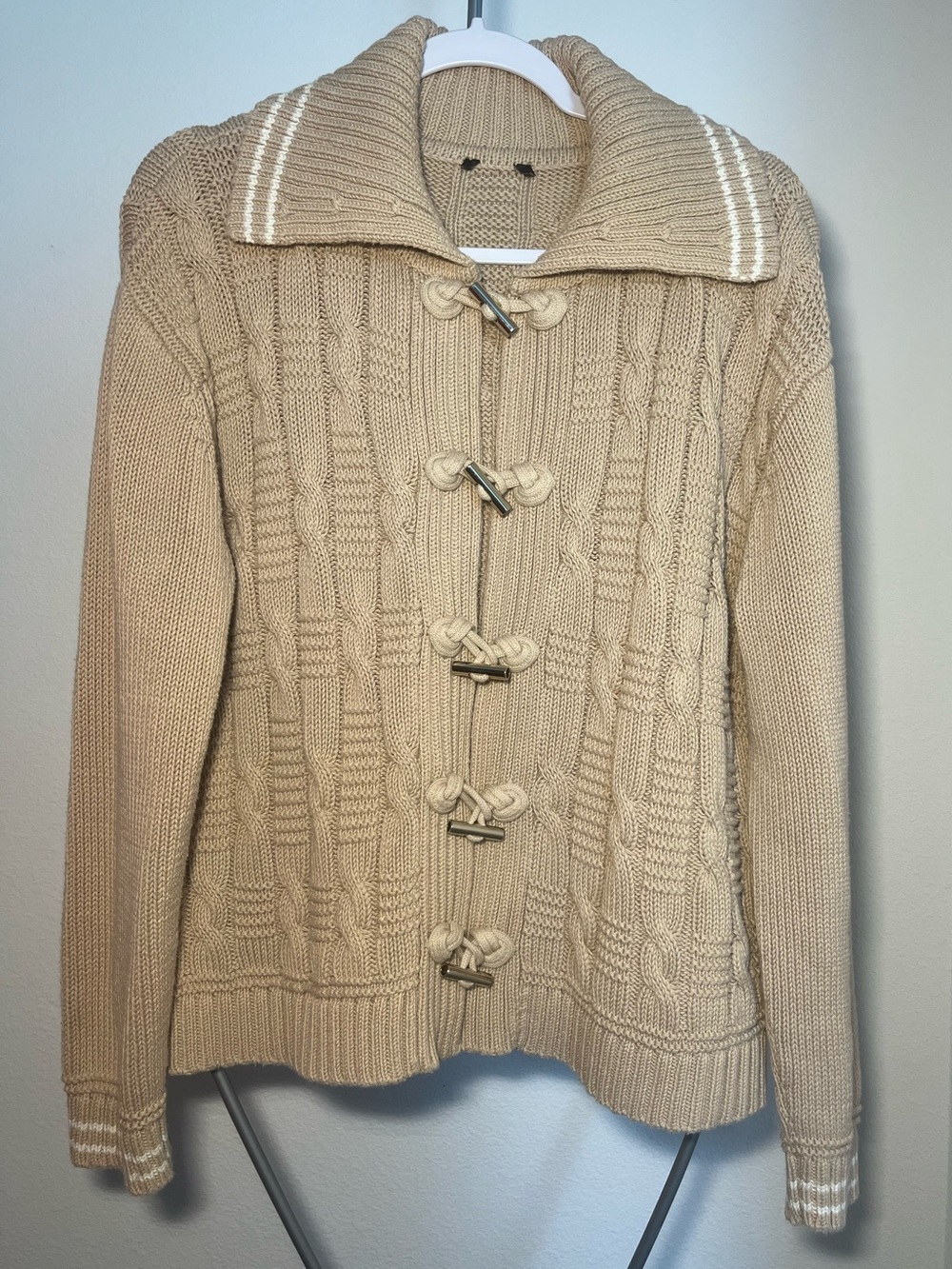 Cable Knit Toggle Front Cardigan - Picture 9 of 10